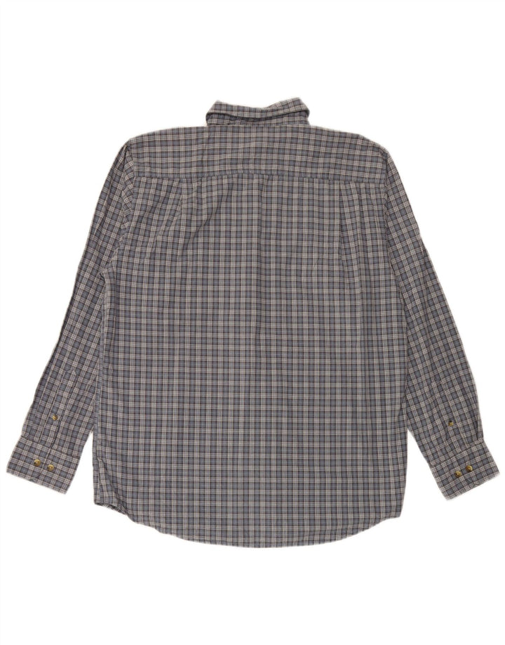 DOCKERS Мужская рубашка в клетку синего цвета, хлопок