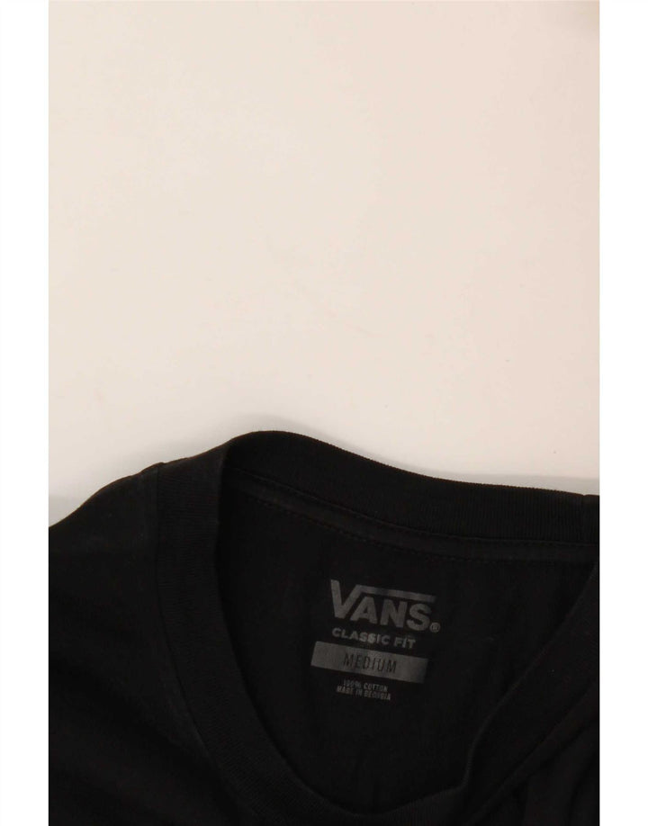 Мужская футболка классического кроя Vans, черный хлопок среднего размера