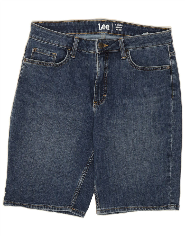 LEE Womens Regular Fit Mid Rise Denim Bermuda Shorts US 12 Large W32 Blue Vintage Lee and Second-Hand Lee from Messina Hembry 