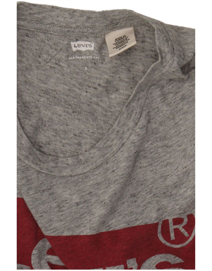 Женская футболка с рисунком Levi's Top UK 10, маленькая, серая, в крапинку