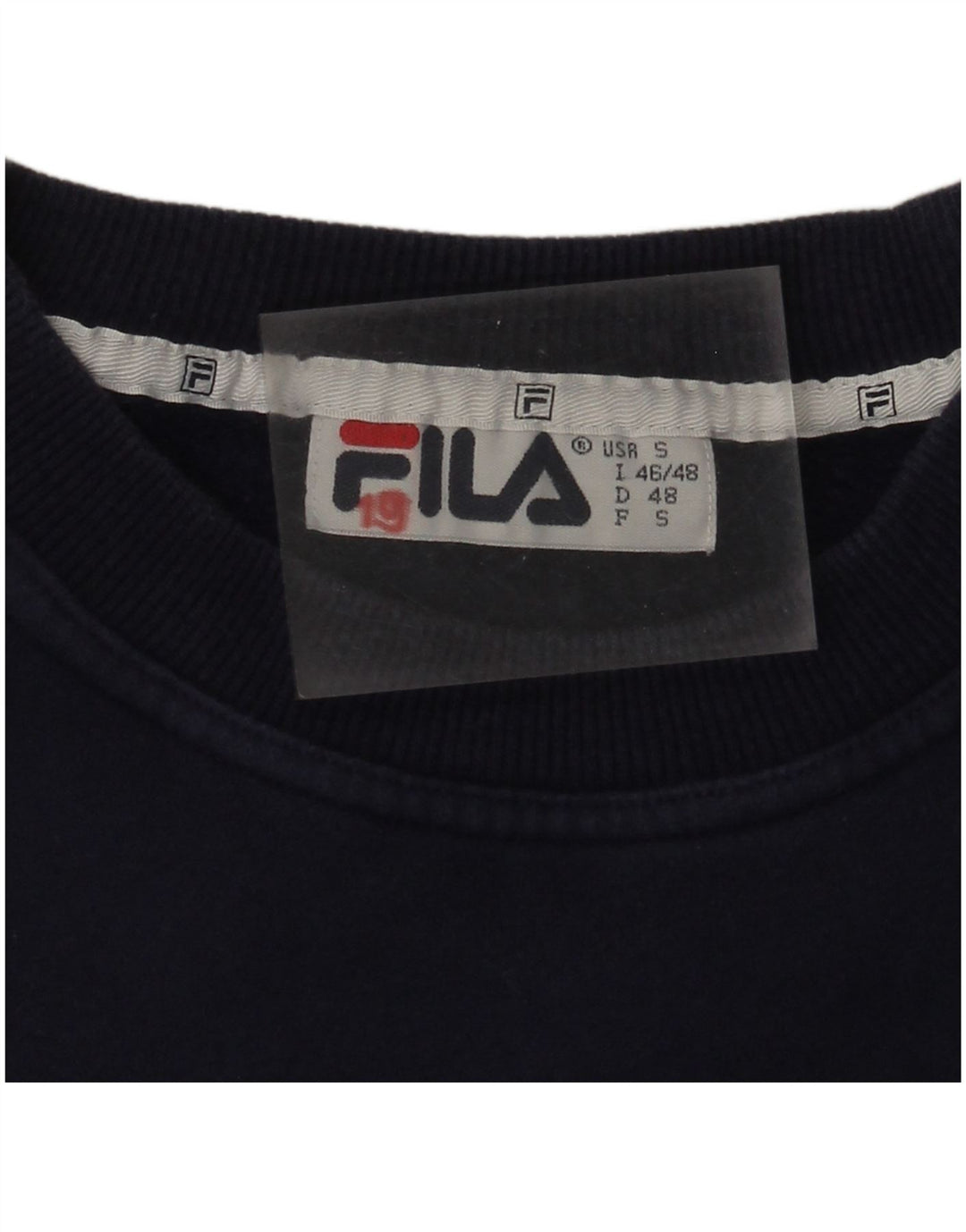 Fila Мужской свитшот с графическим рисунком IT 46/48 Маленький Темно-Синий Цветной Блок