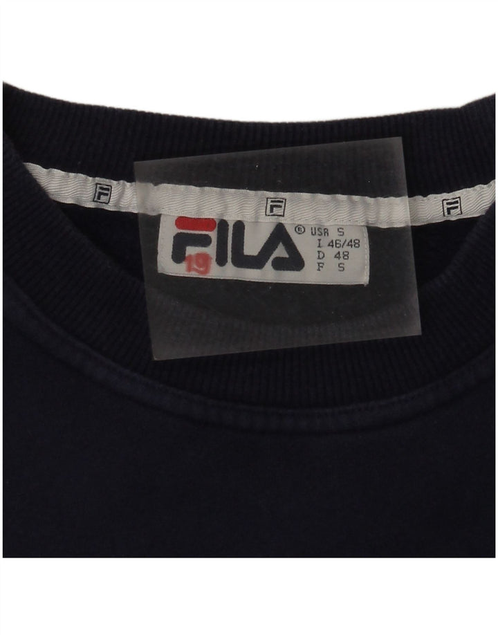 Fila Мужской свитшот с графическим рисунком IT 46/48 Маленький Темно-Синий Цветной Блок