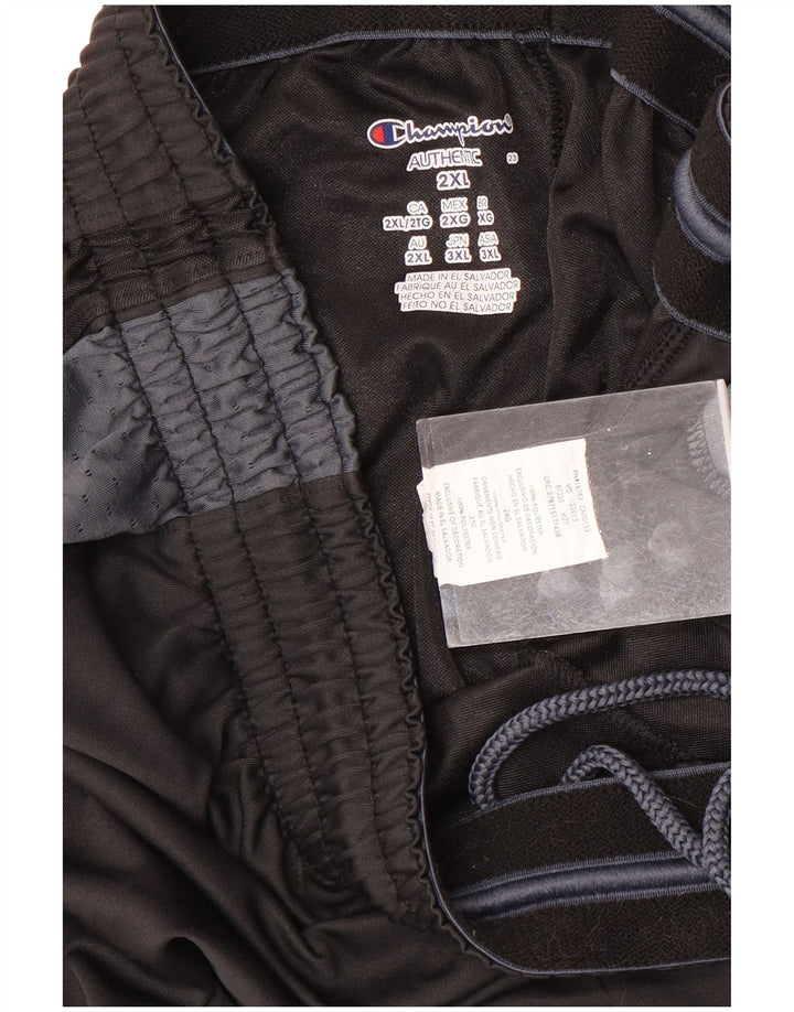 Мужские спортивные шорты Champion 2XL, черные, полиэстер с цветными блоками