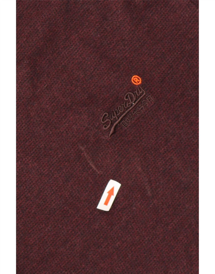 SUPERDRY Мужской топ с длинным рукавом, большой бордовый