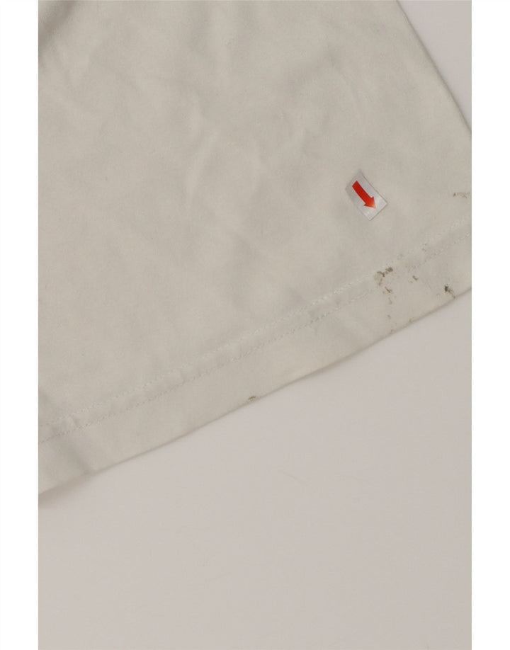 ADIDAS Mens Graphic T-Shirt Top Small White Cotton