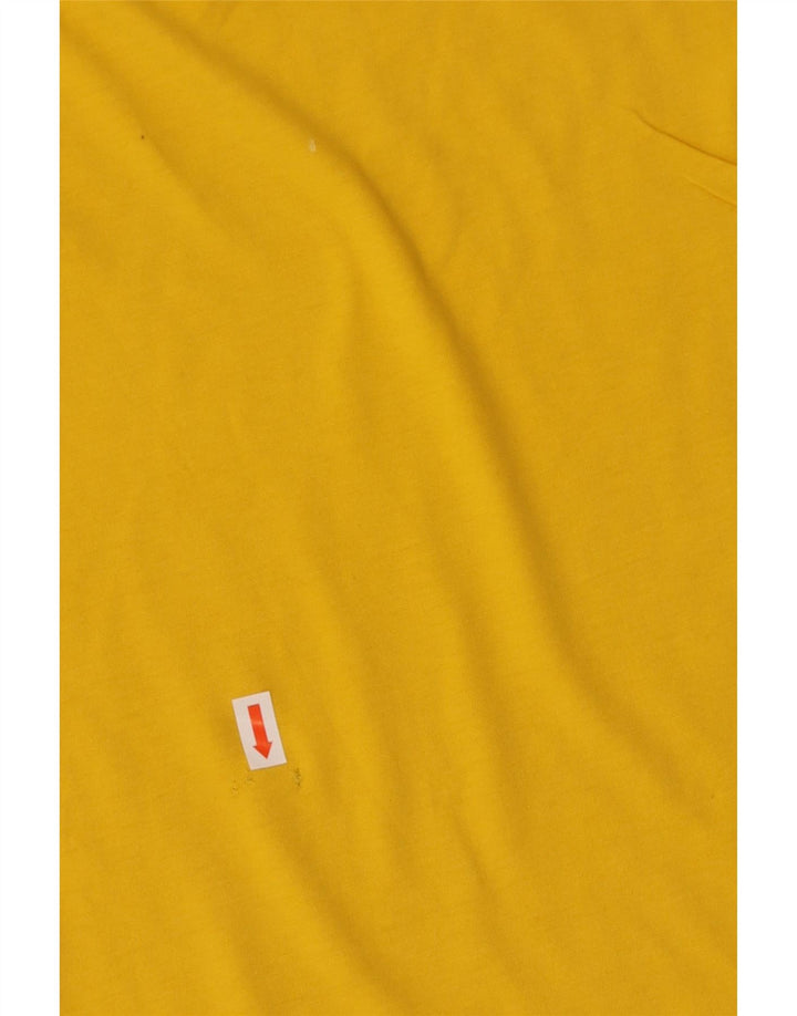 CHAMPION Womens Graphic T-Shirt Top UK 12 Medium Yellow