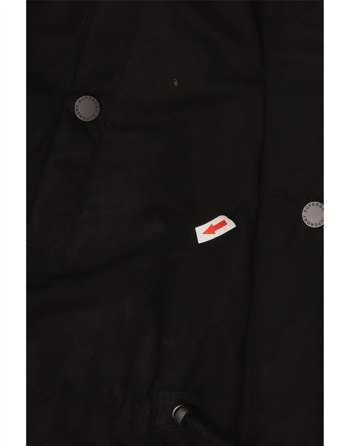 Женская парка Oversized с капюшоном Superdry UK 16, большой черный полиэстер