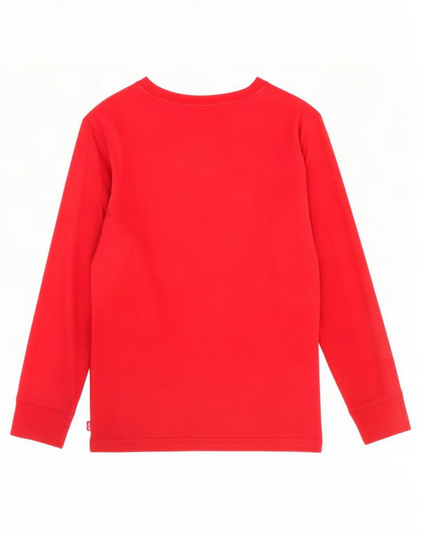 Levi's Boys Graphic Top Long Sleeve 11-12 Years Red Cotton