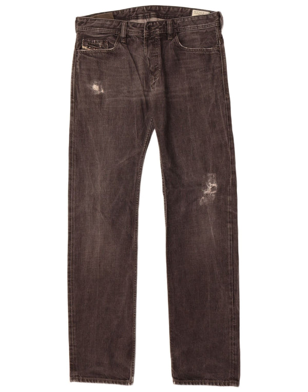 Мужские прямые джинсы Diesel Safado W34 L34, серый хлопок