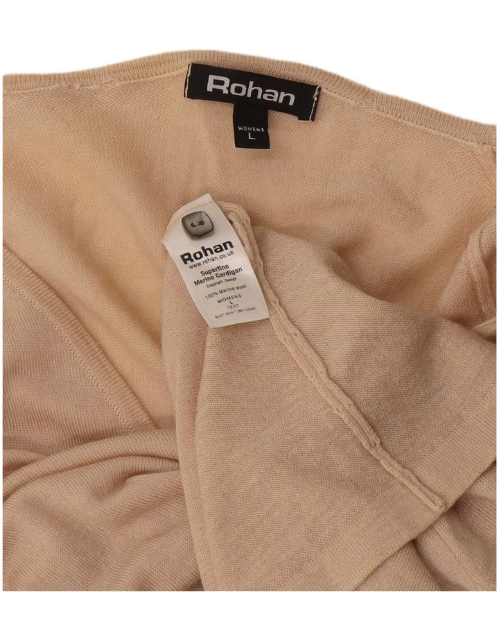 Женский кардиган Rohan, Великобритания 16, большой, бежевый, шерсть