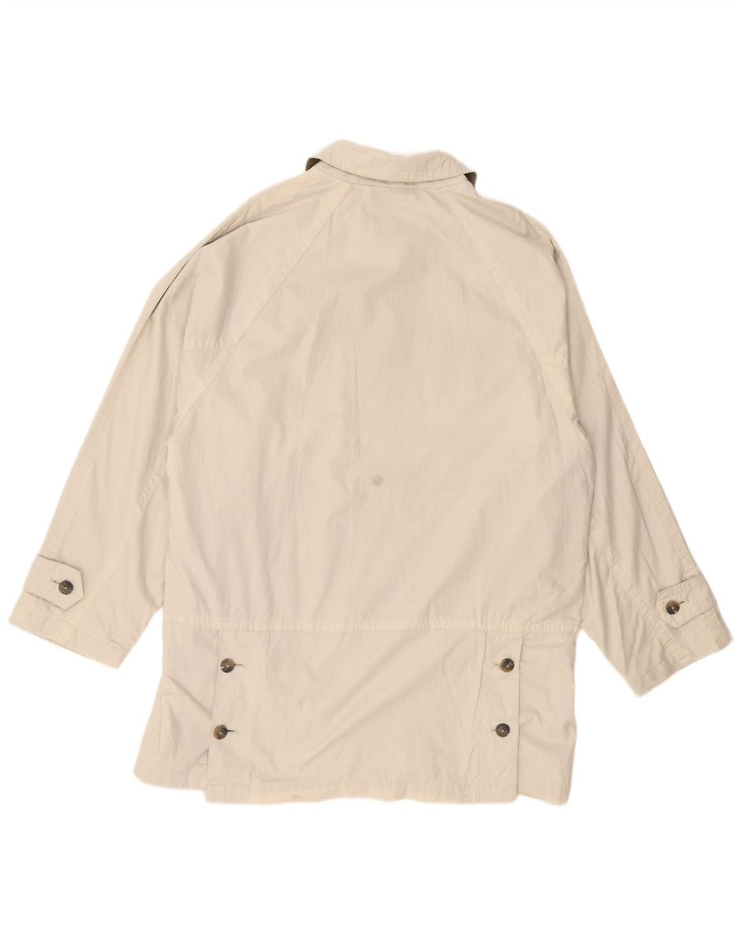 ST MICHAEL Mens Loose Fit Windbreaker Jacket UK 38 Medium White Polyester