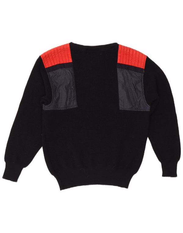 JC De Castelbajac Mens Iceberg Boat Neck Jumper Sweater Small Black