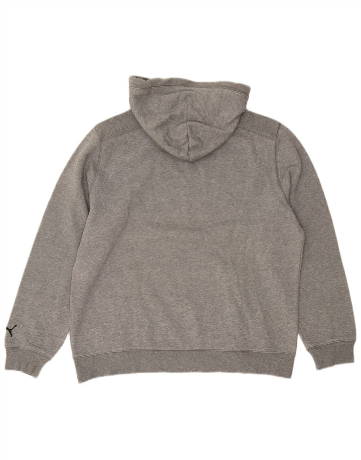 Мужской джемпер с капюшоном Puma, большой серый, хлопковый