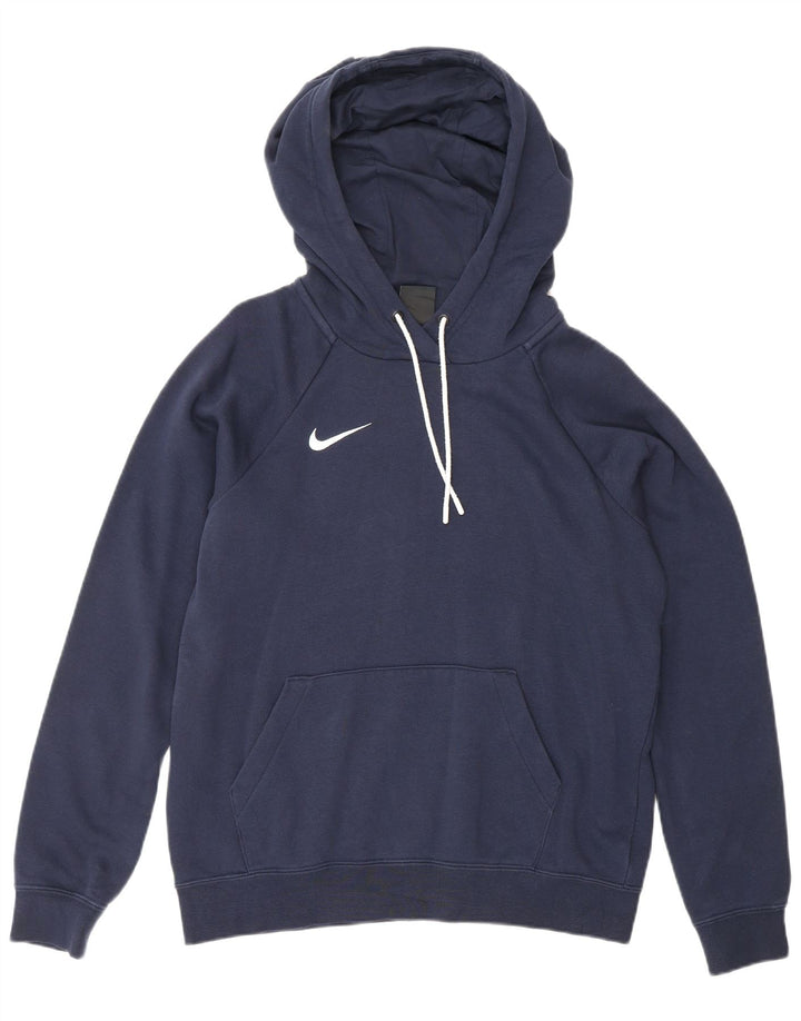 Мужской джемпер с капюшоном NIKE, маленький, темно-синий, хлопок