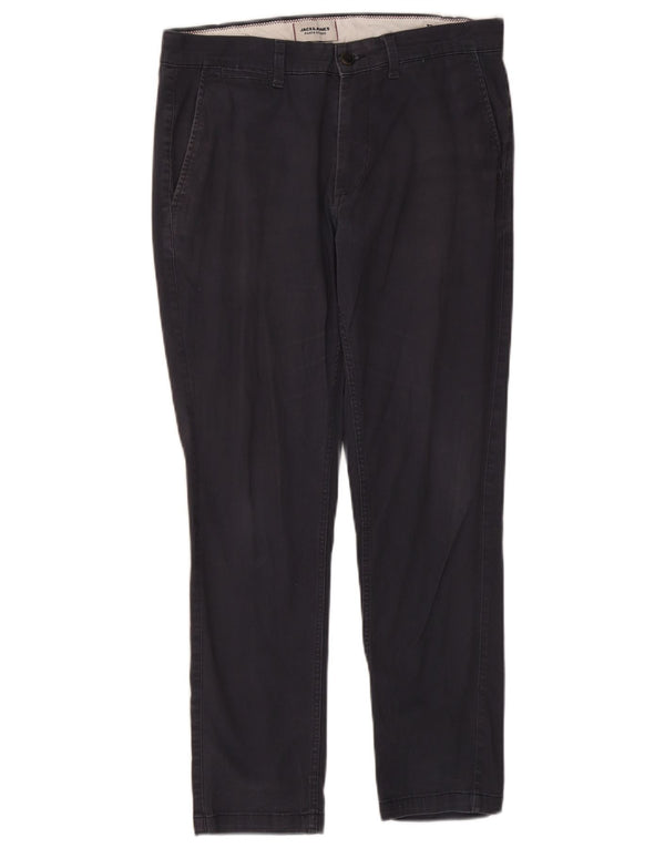 Мужские брюки-чиносы Jack & Jones W32 L28 темно-синие, хлопковые
