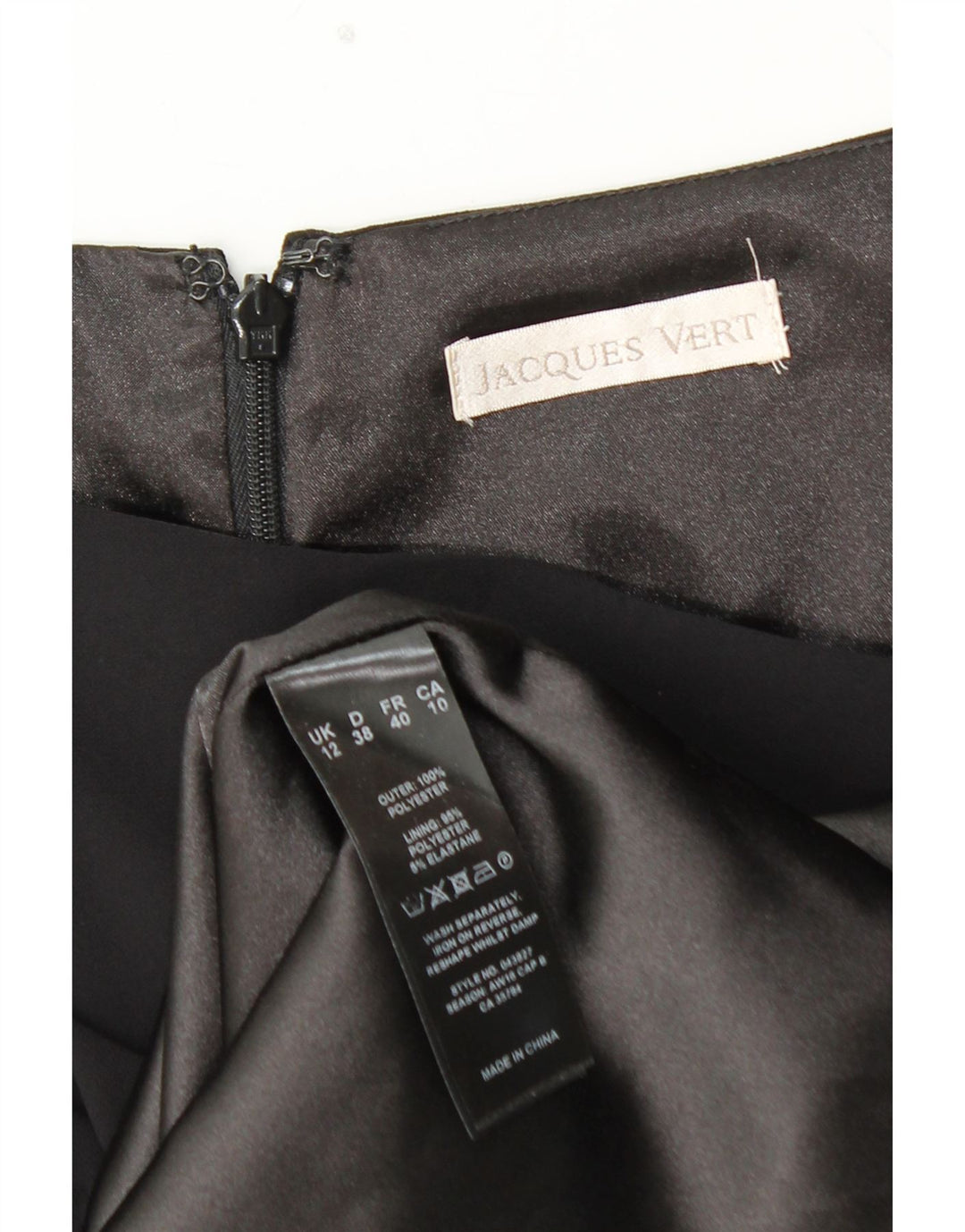 Женское платье с баской без рукавов JACQUES VERT UK 12, средний черный полиэстер