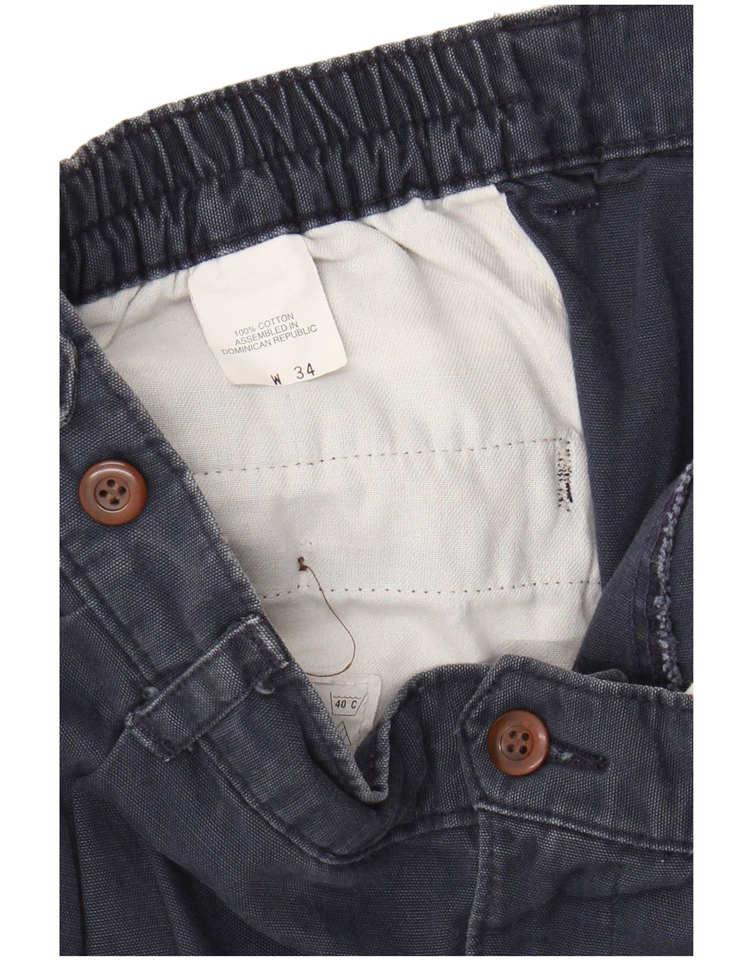 Мужские шорты чинос DOCKERS W34, большие темно-синие, хлопковые