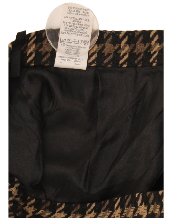 Женская юбка-карандаш Marks & Spencer UK 14 Medium W28 Коричневая акриловая клетка в клетку