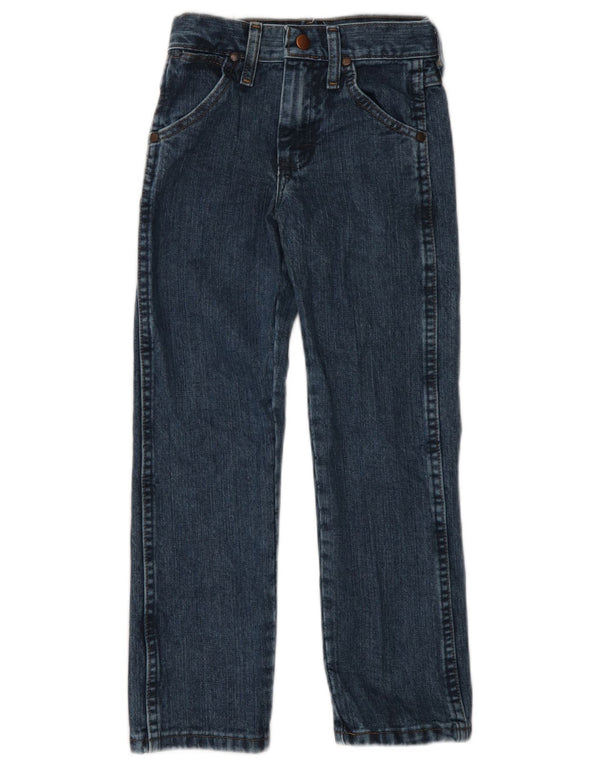 Узкие джинсы Wrangler для мальчиков 6–7 лет W22 L23, синий хлопок