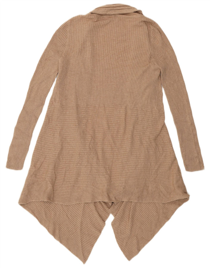 Женский асимметричный открытый кардиган Marks & Spencer UK 16, большой бежевый