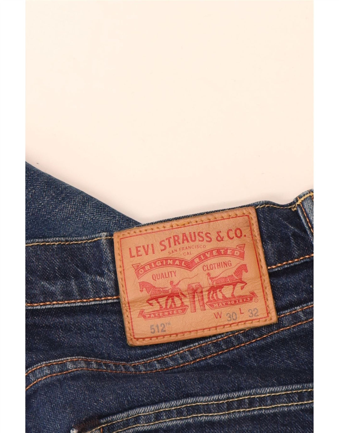 Мужские зауженные зауженные джинсы Levi's 512 W30 L30 синие, хлопок