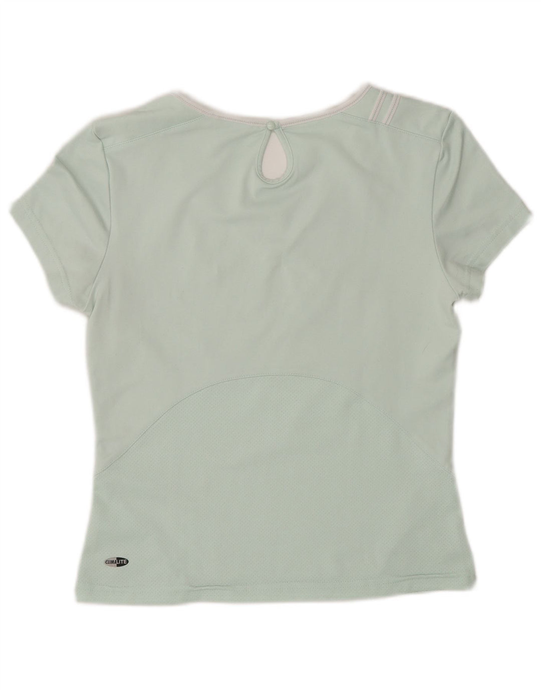 Женская футболка Adidas Climalite Top UK 10, маленький бирюзовый полиэстер