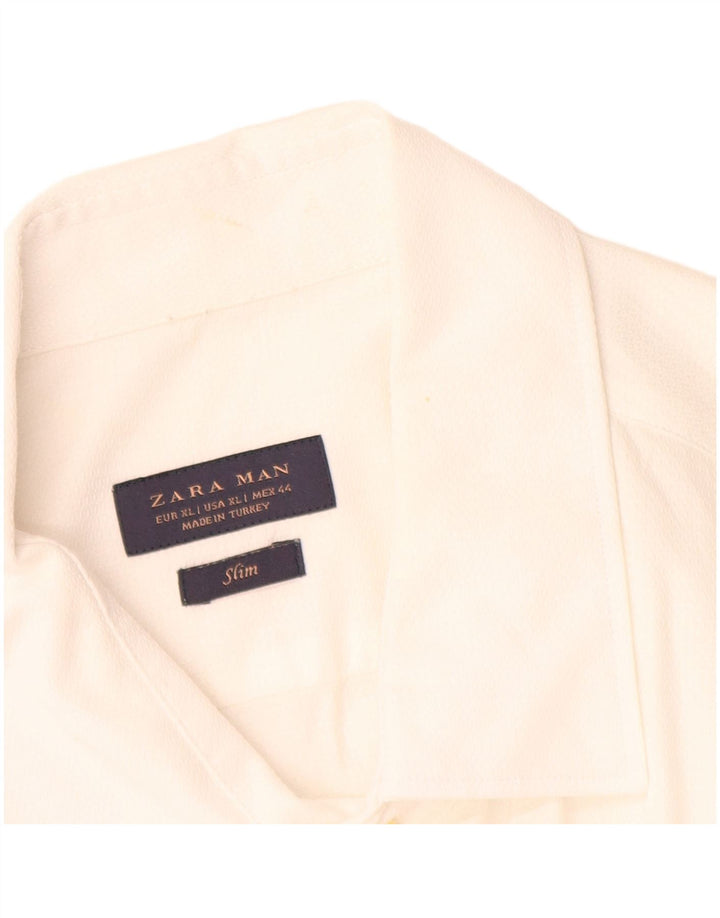 Мужская рубашка узкого кроя Zara XL, белая