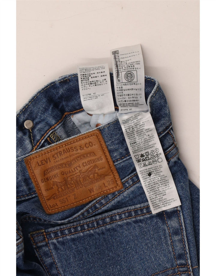 Мужские прямые джинсы Levi's 551 W26 L28 синие, хлопок