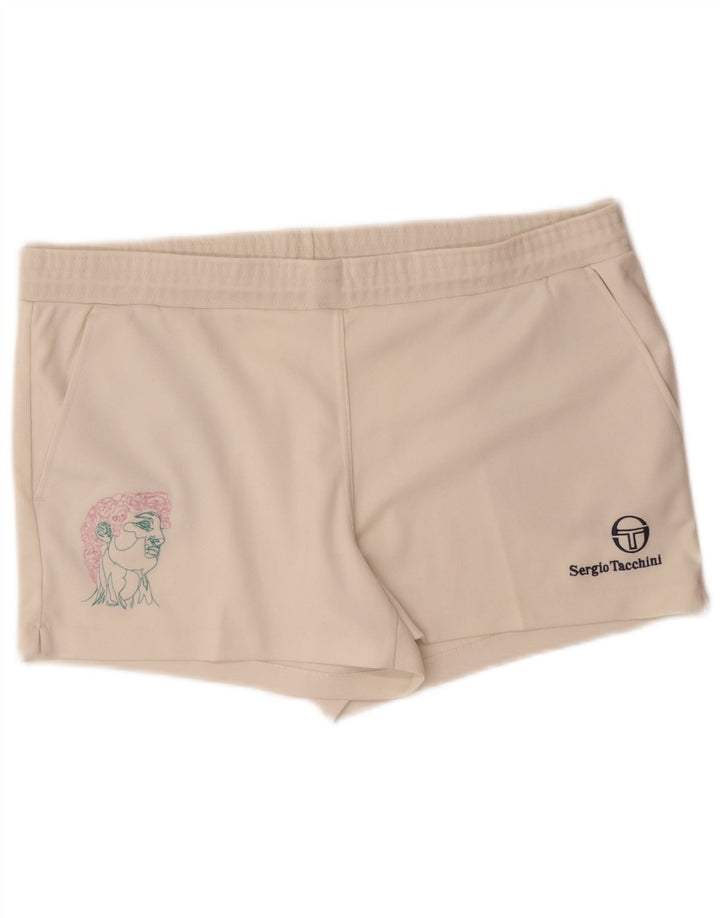 Мужские спортивные шорты с рисунком Sergio Tacchini IT 54 XL, белый полиэстер