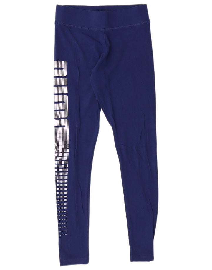 Женские леггинсы с рисунком PUMA UK 10, маленькие синие, хлопок