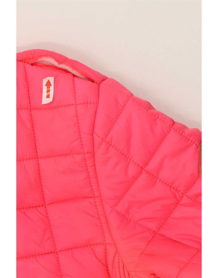 Женская стеганая утепленная куртка Superdry UK 14, средний розовый, полиэстер, спортивная