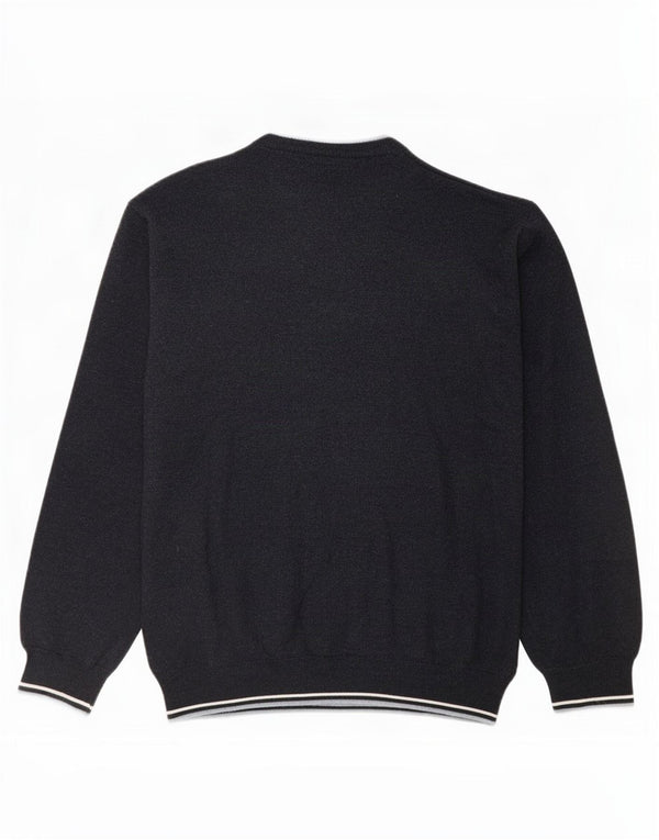 Мужской джемпер с круглым вырезом Pierre Cardin XL, темно-синий в тонкую полоску, акрил
