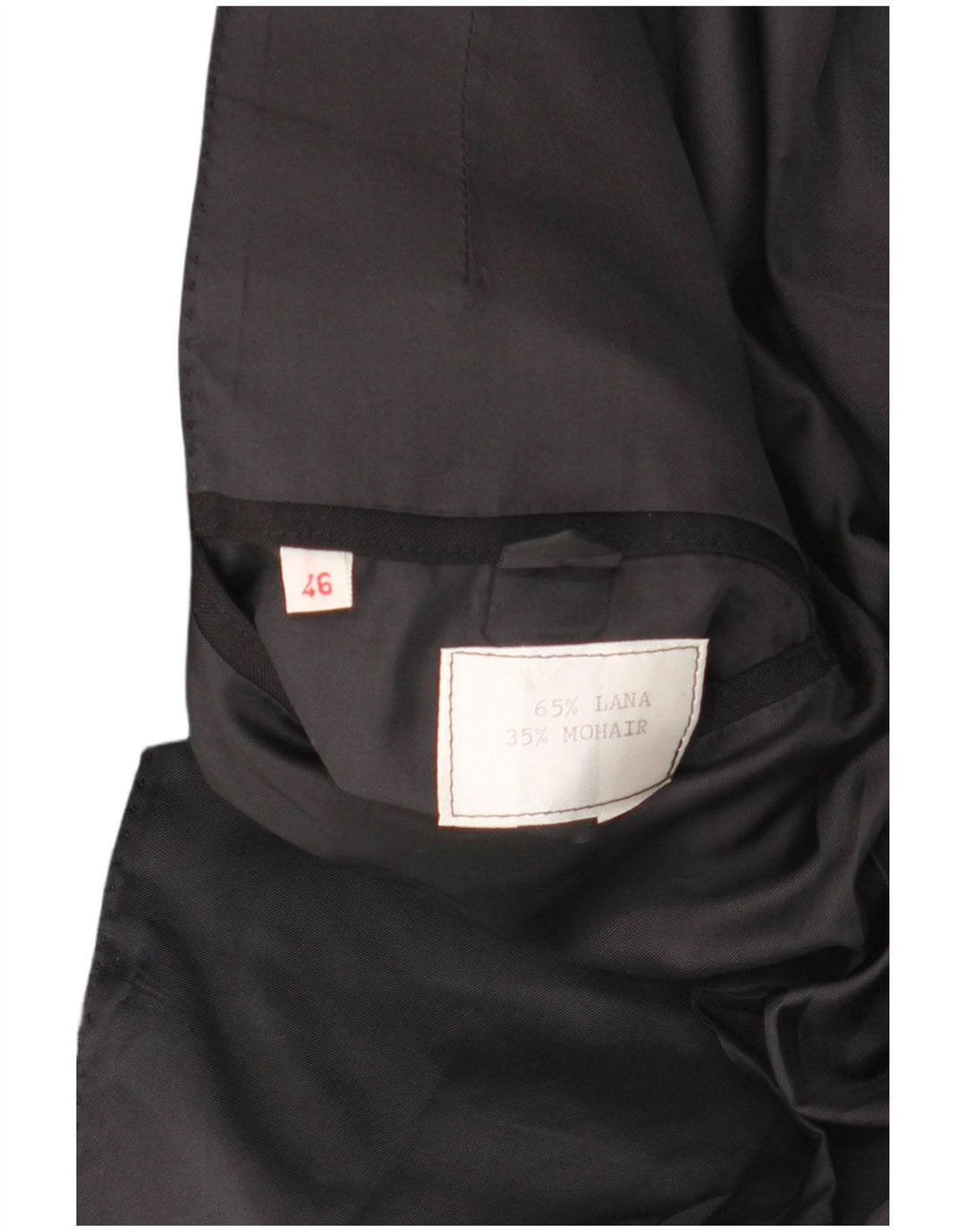 ВИНТАЖНЫЙ мужской комплект из 2 предметов с 1 пуговицей IT 46, маленький W29 L29, черная шерсть