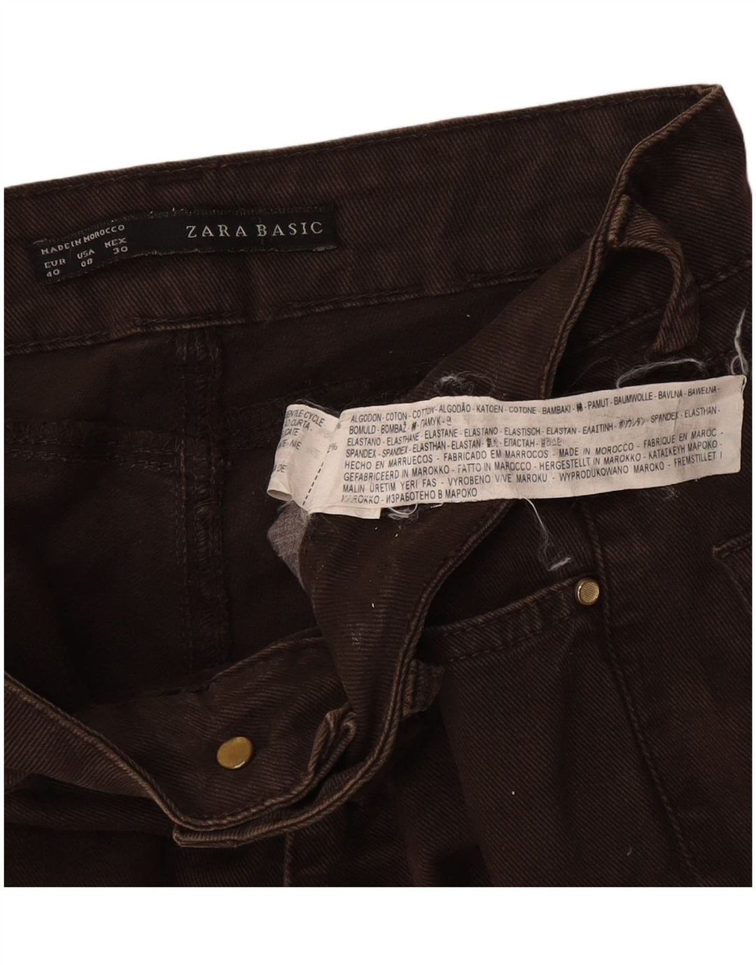 Мужские джинсы Zara Slim EU 40 Medium W30 L28 Коричневые, хлопок
