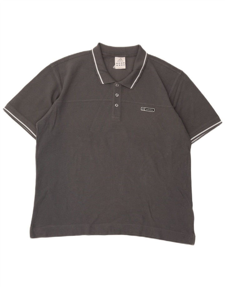 Мужская рубашка поло Adidas XL серая, хлопок