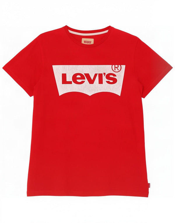 Футболка с рисунком Levi's для мальчиков 15-16 лет, красная