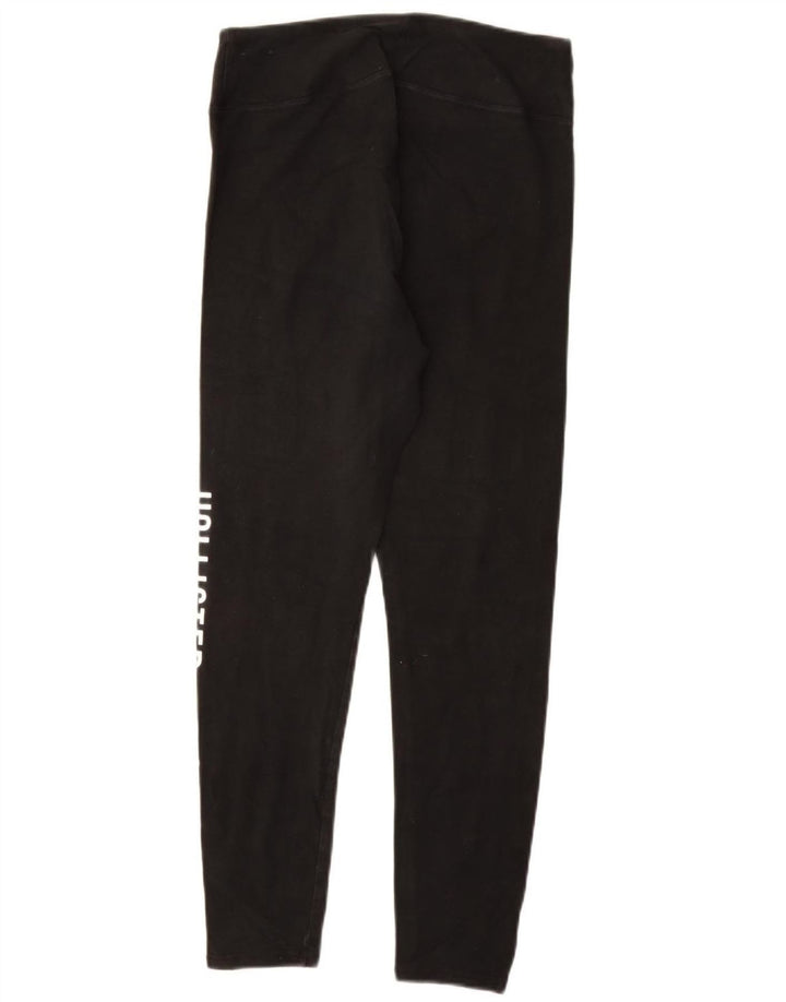 Женские леггинсы с рисунком HOLLISTER UK 14, большие, черные, хлопковые