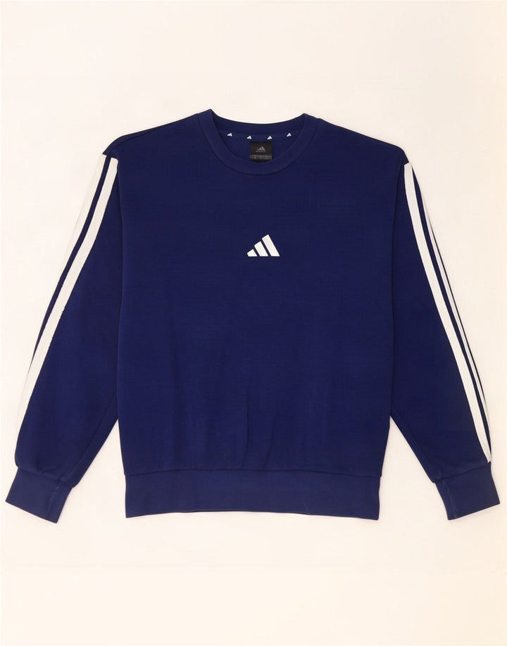 Мужской свитер Adidas Джемпер среднего размера, темно-синий, хлопок
