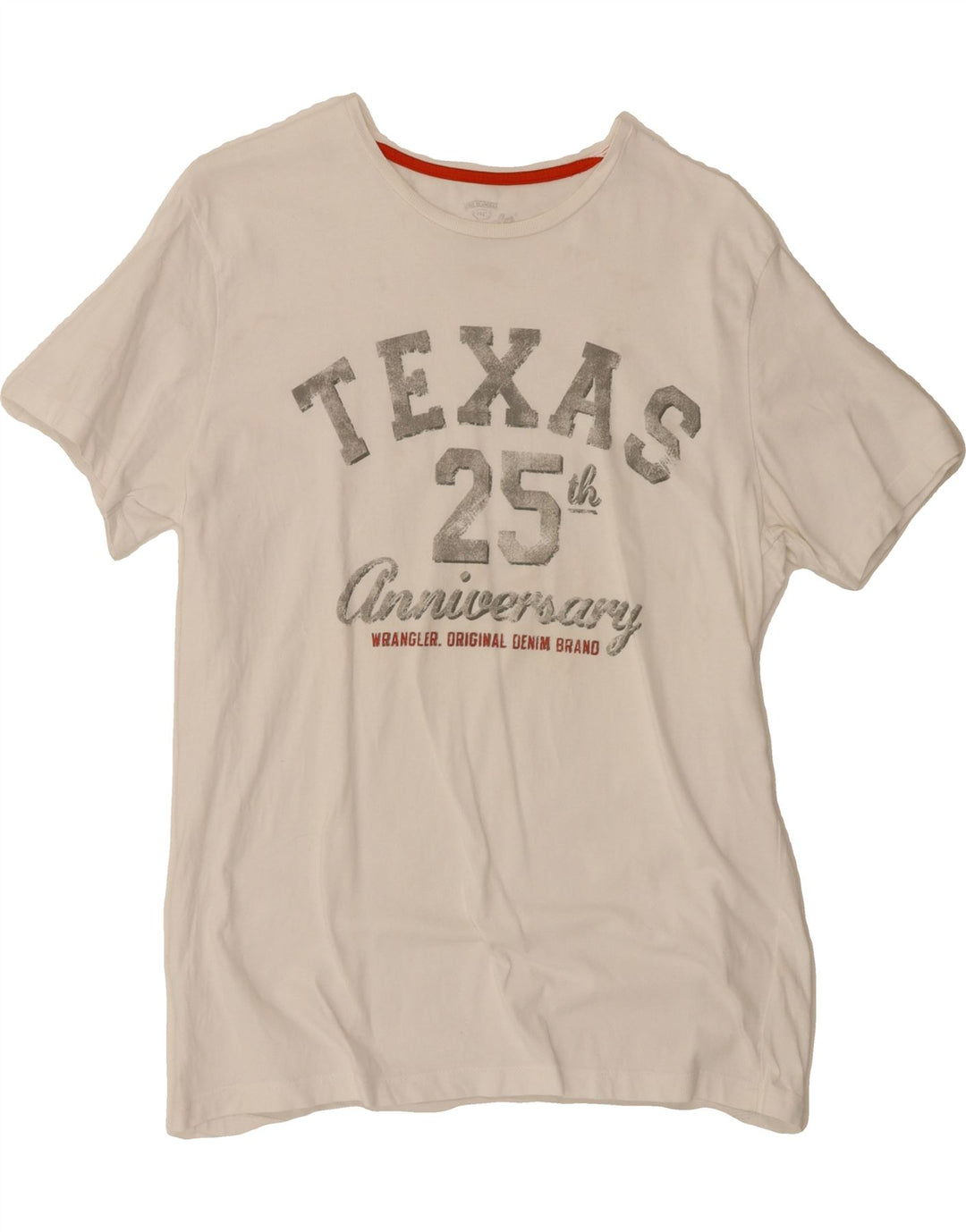 WRANGLER Mens Texas Graphic T-Shirt Top Large White Cotton Vintage Wrangler and Second-Hand Wrangler from Messina Hembry 