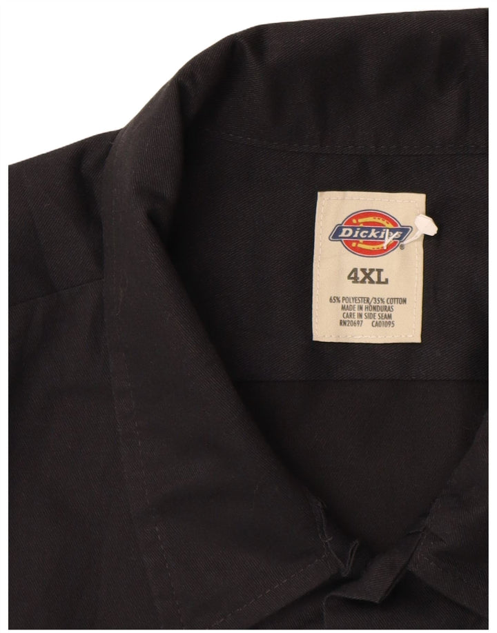 DICKIES Мужская рубашка с коротким рукавом 4XL, черная, полиэстер