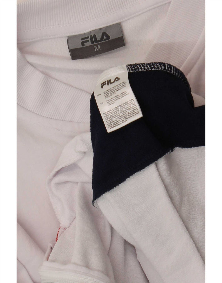 Женский спортивный костюм Fila, верхняя куртка UK 14, средний белый цвет, хлопок с цветными блоками