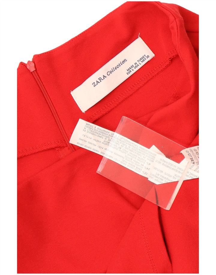 Женская юбка-карандаш Zara, большая W30, красная вискоза