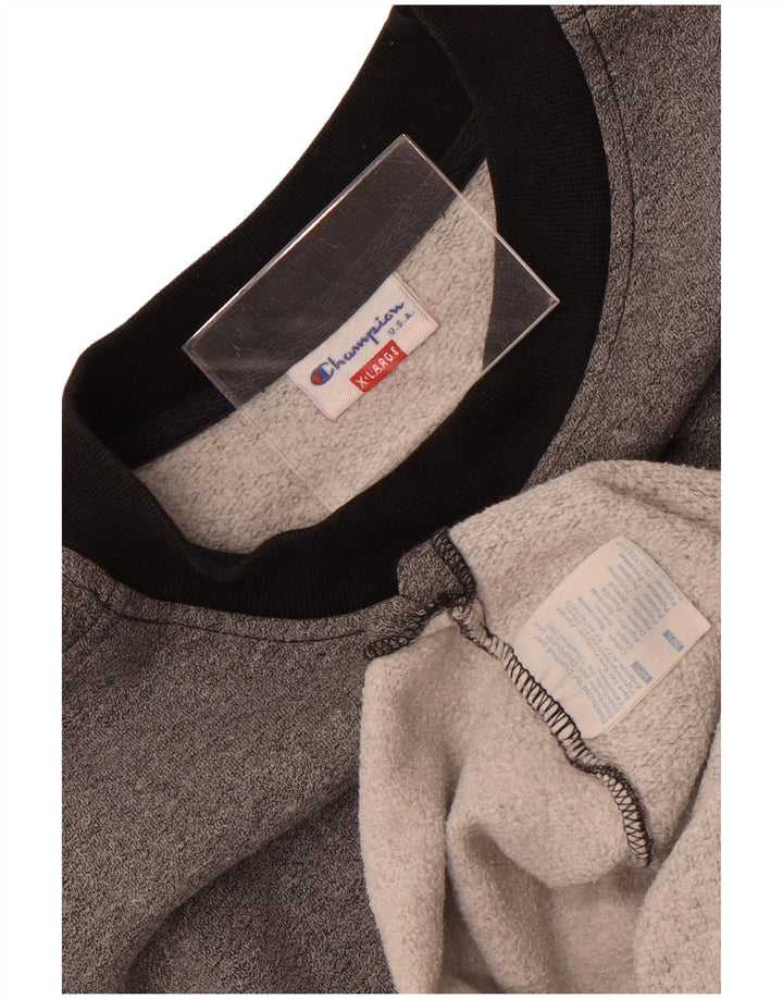 Мужской свитшот Champion Jumper XL Серый хлопок с цветными блоками