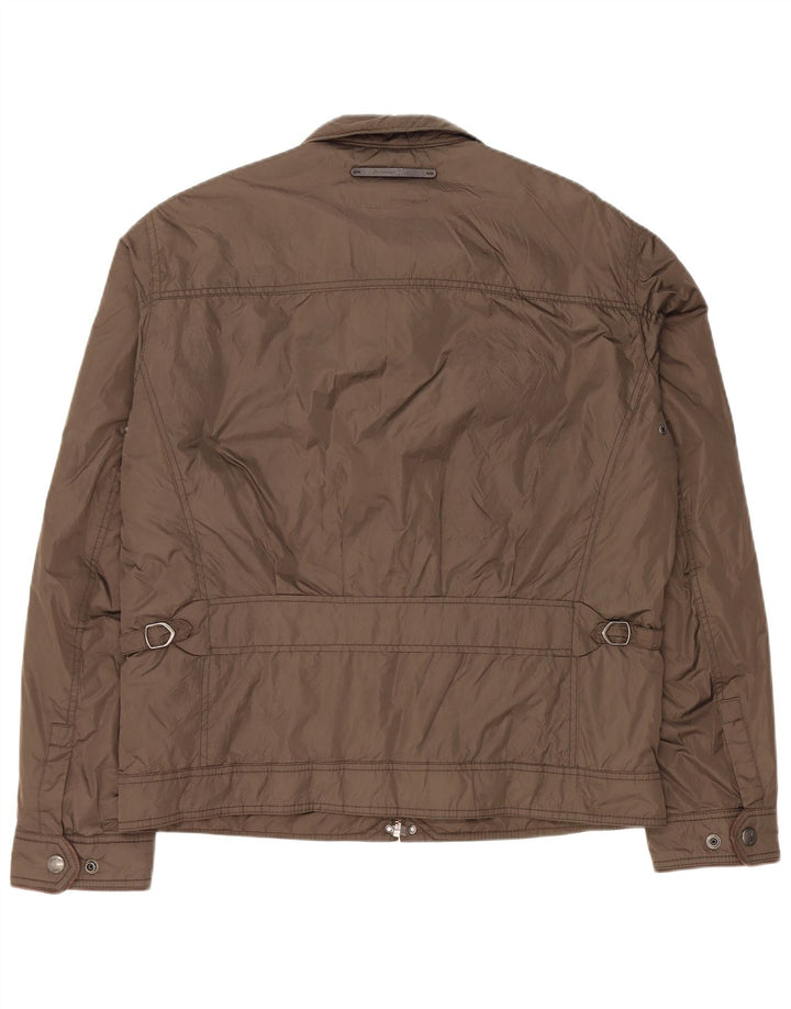 Мужская куртка-бомбер Massimo Dutti UK 42 XL, коричневый нейлон