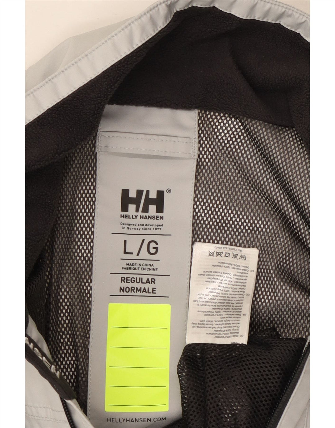 Мужская дождевик с графическим рисунком Helly Hansen UK 40, большой серый полиэстер