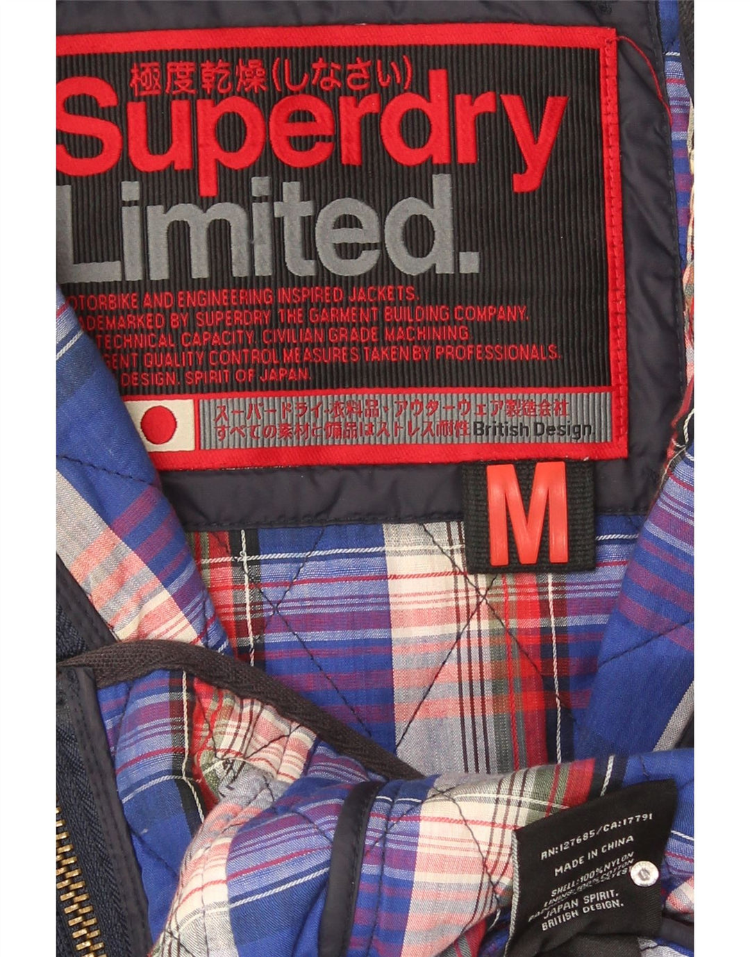 Женская стеганая куртка Superdry UK 12, средний темно-синий, нейлон