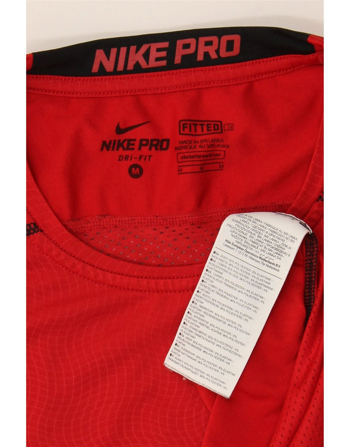 Мужская футболка NIKE Dri Fit с графическим рисунком, красный полиэстер среднего размера