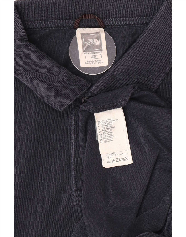 Мужская рубашка-поло The North Face, темно-синяя, хлопковая, среднего размера