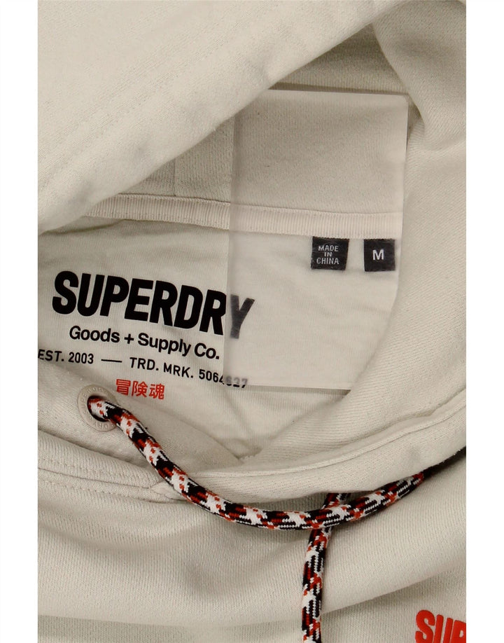 Мужской джемпер с капюшоном Superdry с рисунком, средний, белый, хлопок