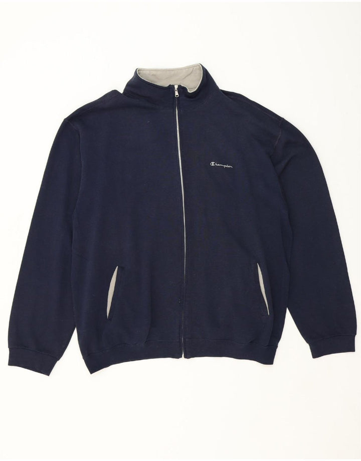 CHAMPION Mens Tracksuit Top Jacket 2XL Navy Blue Cotton Vintage Champion and Second-Hand Champion from Messina Hembry 